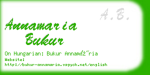 annamaria bukur business card